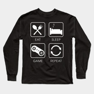 Eat Sleep Game Repeat Long Sleeve T-Shirt